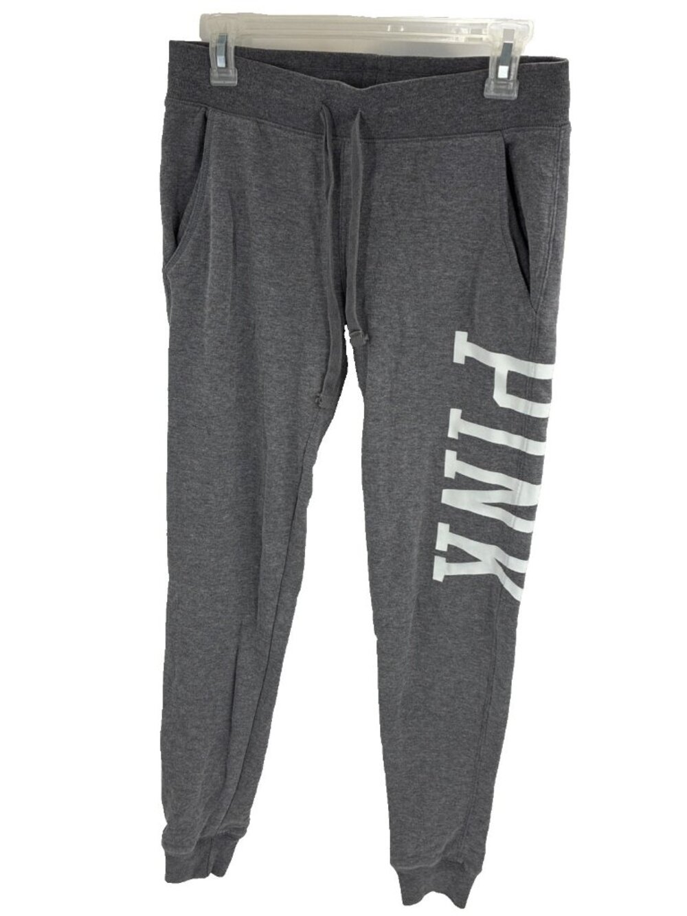 PINK Victorias Secret Womens Jogger Sweatpants Gray Logo Lounge XS